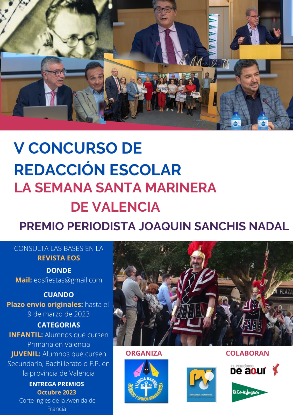 NUEVA EDICIÓN DEL PREMIO PERIODISTA JOAQUÍN SANCHIS NADAL CON LA COLABORACIÓN DE APPV