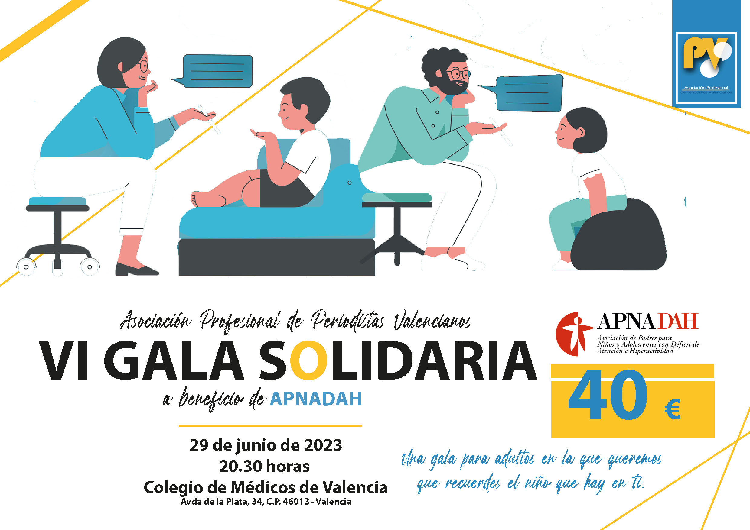 cartel gala appv 2023 solidaridad APNADAH