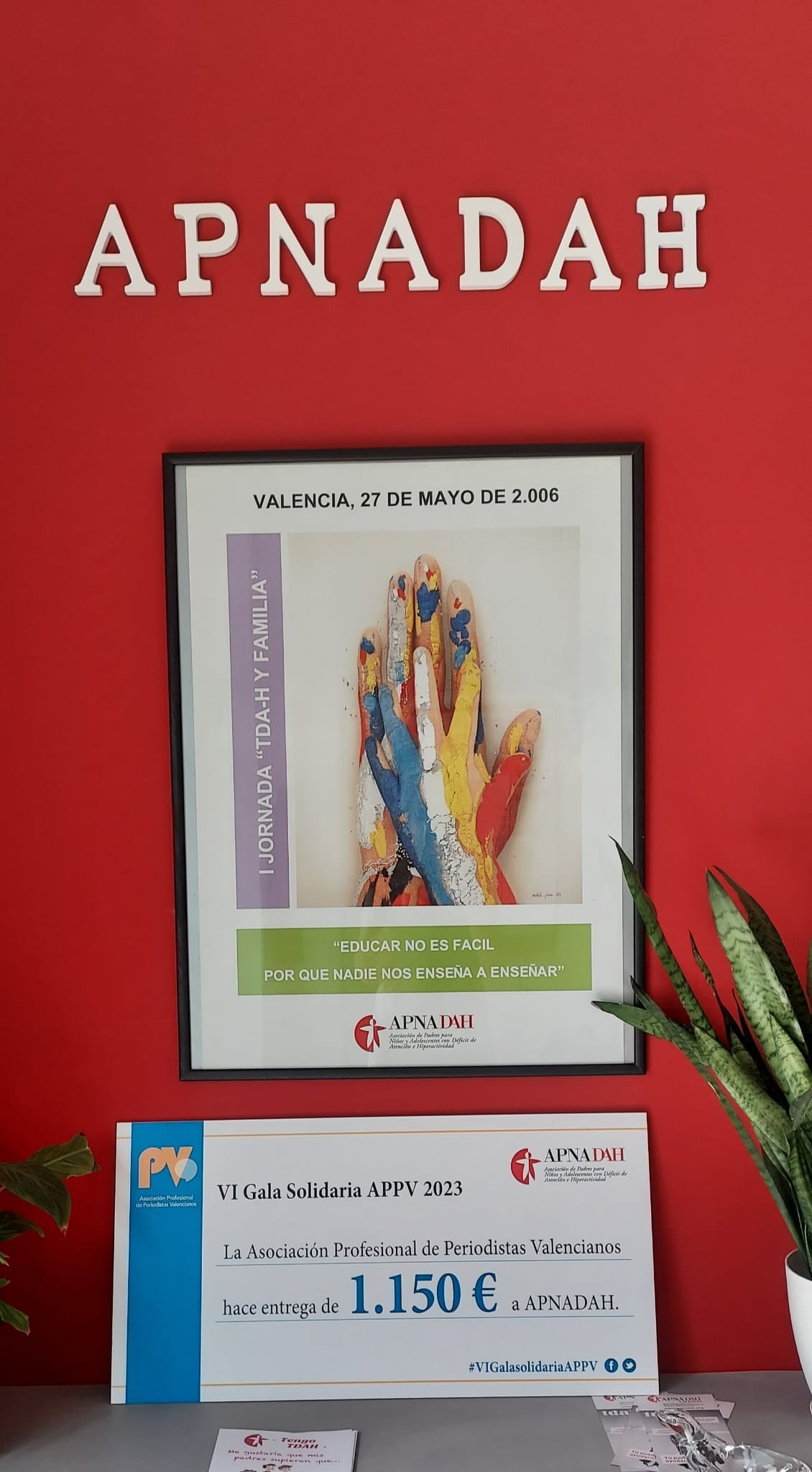 entrega recaudacion APPV Apnadah gala solidaria