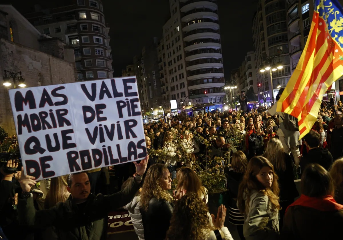 Imagen de manifestación de San Agustín por la DANA propiedad de Las Provincias